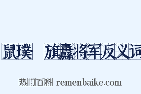 鼠璞·旗纛将军反义词是什么意思的图片